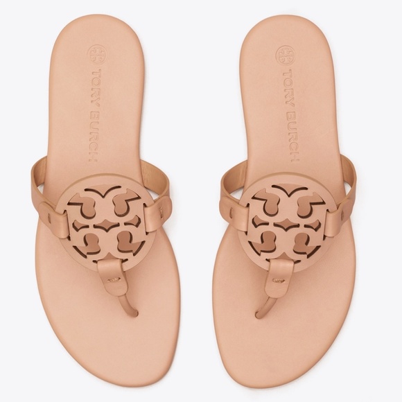 Tory Burch Shoes - Size 8.5 Tory Burch Soft Miller Light Sand Makeup Logo Flip Flop Sandal